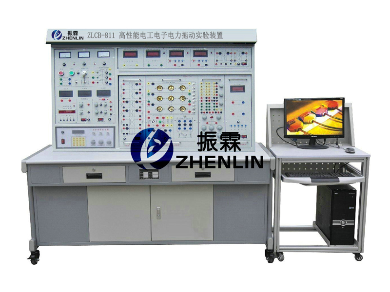 这一款是上海振霖教学设备公司生产的ZLCB-811型电工电子实验台。