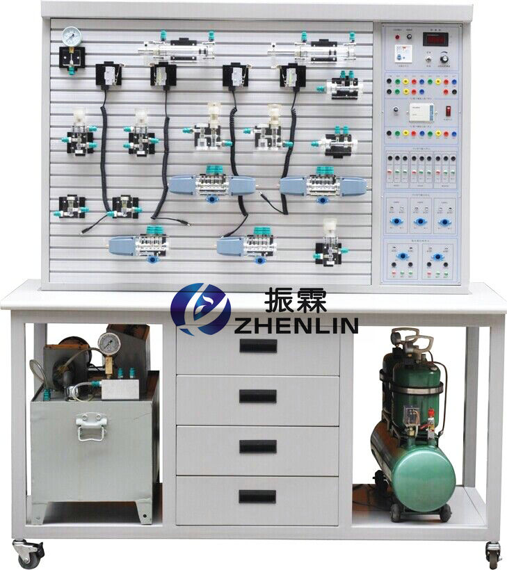 液压气动实验设备,透明液压PLC控制实训装置,气动液压实验装置--上海振霖教学设备有限公司