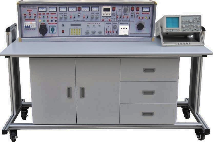 这一款是上海振霖教学设备公司生产的ZLCB-804型电工电子实验台（学生桌）。