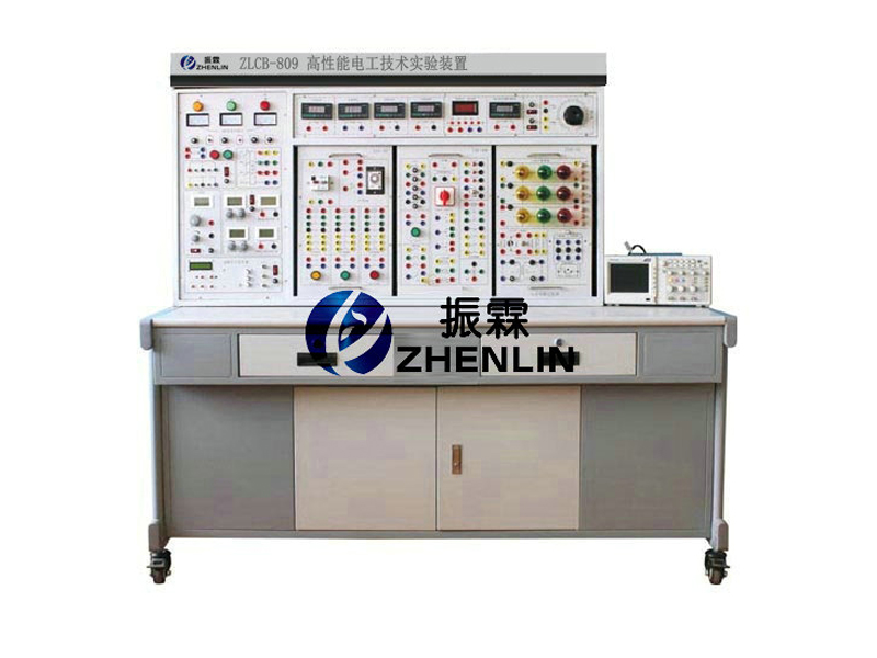 这一款是上海振霖教学设备公司生产的ZLCB-809型电工电子实验台。