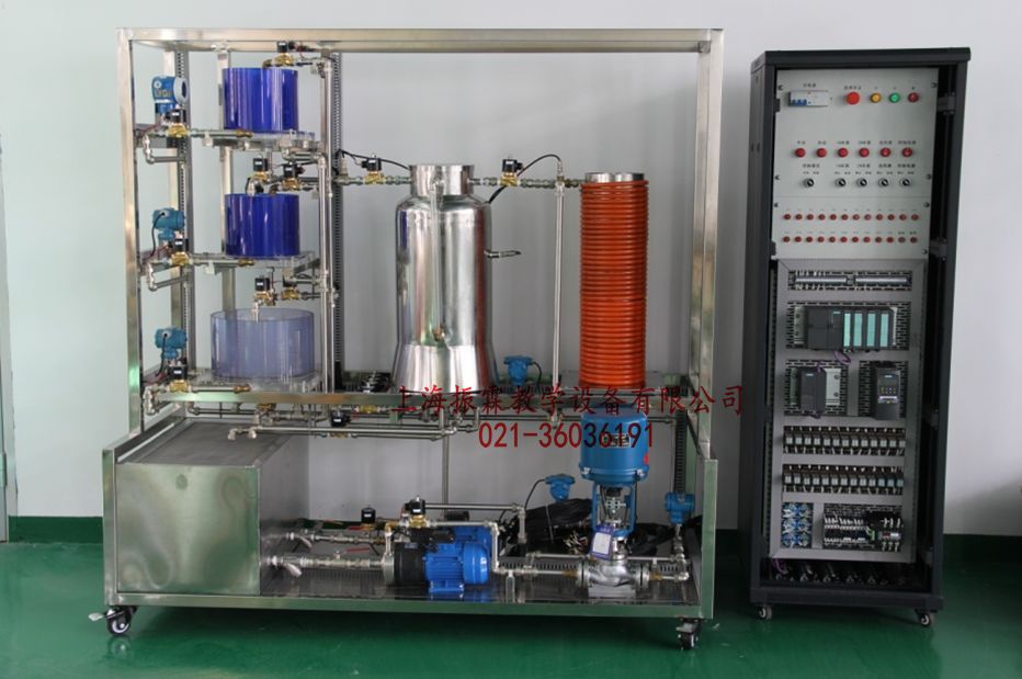 这款设备是上海振霖公司生产的ZLW-P40型高级现场总线过程控制系统实验装置。