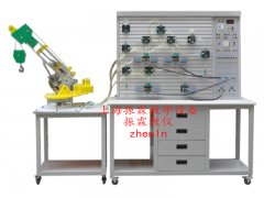工程液压实训设备  /  透明起重机液压系统与PLC控制实训装置_上海振霖教学设备